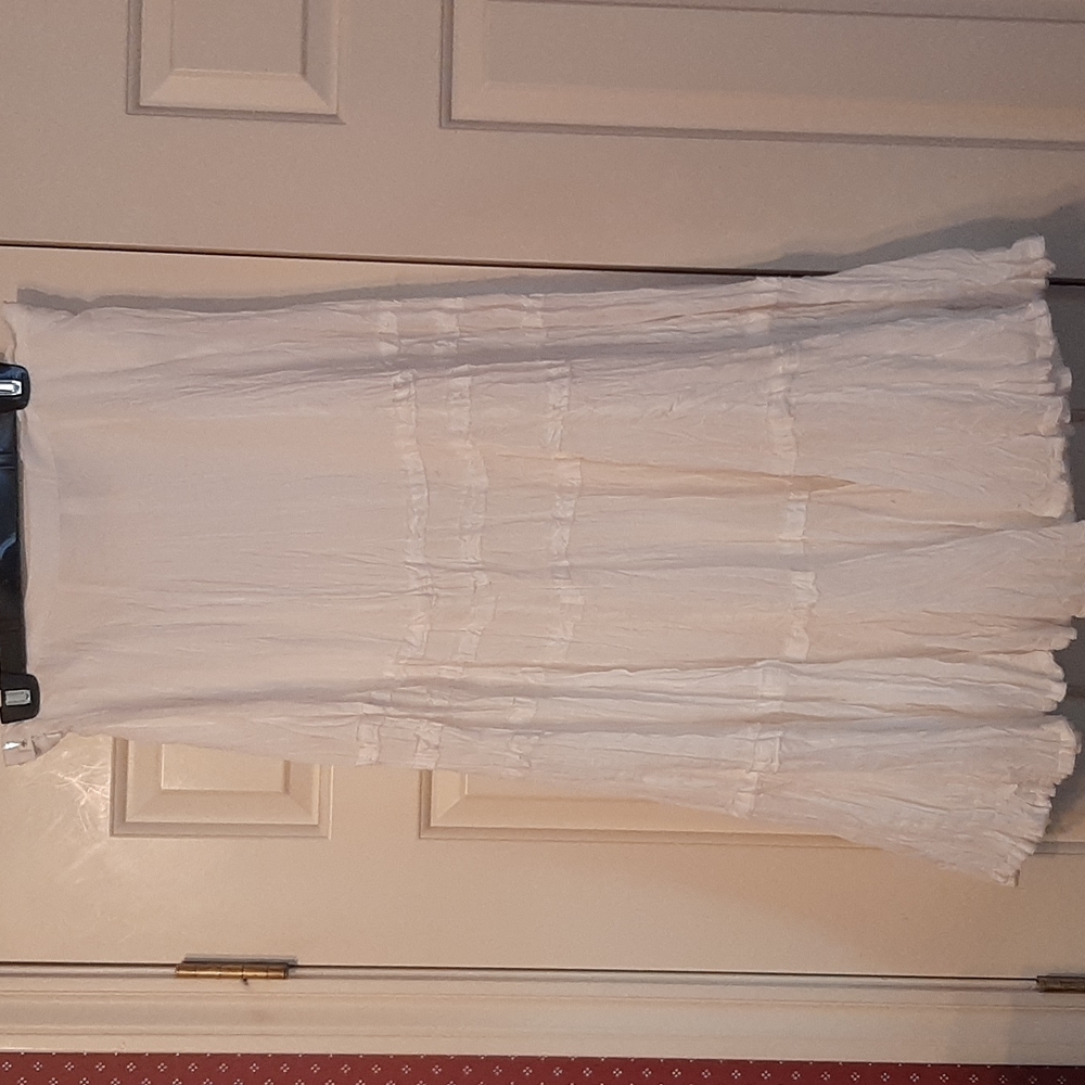 Lauren by Ralph Lauren White Prairie Skirt Size 10